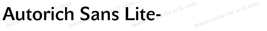 Autorich Sans Lite字体转换